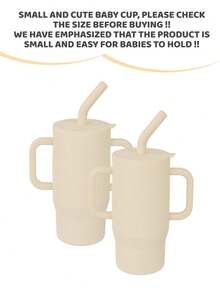 210ml（7盎司）婴儿硅胶训练杯 - 符合人体工程学的手柄、耐用的吸管和安全的盖子，非常适合补水和早期饮水技能练习！，适合6个月至3岁的男孩和女孩 - 彩色 - 查看 25