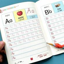 A 32 Page English Letter Practice Notebook For Learning English Letters, Used To Copy Calligraphy In English Fonts,School Supplies,Back To School