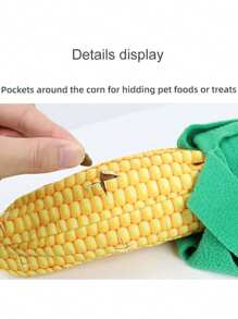 1pc Corn Plush Dog Toy Dog Foraging Toy Dog Snuffle Toy Puppy Slow Feed Toy Puppy Feeding Toy Pet Training Toy Fluffy Stuffed Animals Toys Dog Corn Toy