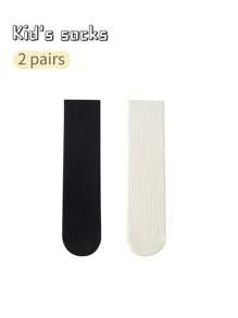 2 pares de calcetines elásticos a media pantorrilla de color caramelo para niñas, para primavera/verano