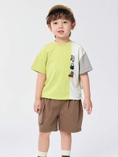 Balabala 儿童短袖套装男童两件套2025夏季