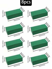 10 قطعة/8 قطعة/1 قطعة/2 قطعة/4 قطعة/6 قطعة قوالب رغوية خضراء للزهور 5.51 بوصة * 3.14 بوصة * 1.77 بوصة، للأزهار الرطبة والجافة لترتيب الزهور وديكور النباتات والأشغال اليدوية، الربيع الترتيب الزهري والأشغال اليدوية، الأركان متهدمة قليلاً، الرجاء عدم التقاط صور إذا كنت لا ترغب بذلك، سيكون حجم الخطأ حوالي 0.5 سم - مستطيل - مشاهدة 12