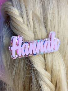 Custom Acrylic Hair Clip - Personalized Name Duckbill Barrette, DIY Letter Design, Perfect Back-To-School Gift For Best Friends