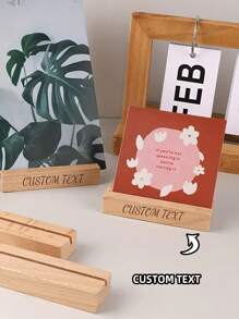 Drewniany uchwyt na karty, idealny do przechowywania kart, notatek lub zdjęć. Idealny do małych dekoracji i doskonały prezent