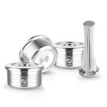 iCafilas Cápsulas de café reutilizables de acero inoxidable, accesorios de café compatibles con Delta Q, para volver al colegio
