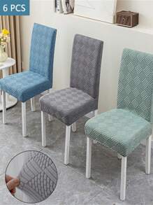 1/4/6 Stücke Stretch Uni Stuhlhussen, Weicher, universell passender Tischhusse, abnehmbare waschbare Anti-Staub Stuhlschutz Überzug aus Spandex