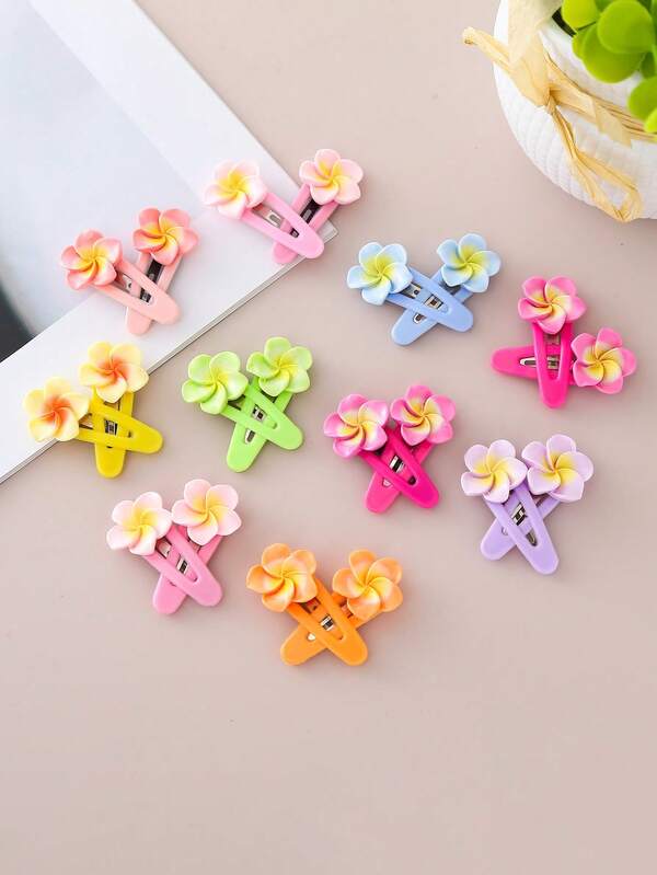 20 grampos de cabelo com flores de margarida para meninas, grampos de cabelo coloridos BB para franja, acessórios de cabelo casuais fofos para o dia a dia, adequados para feriados