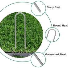 1 Set Of 10/20/30/50 Pcs Heavy Duty U-Shaped Iron Garden Stakes, Suitable For Greenhouse, Tent, Lawn, Barrier, Plastic Board, Irrigation Pipe, Lawn