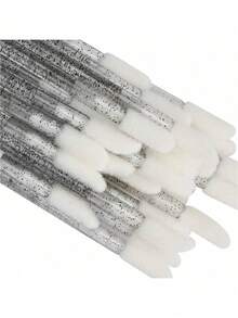 Bộ cọ môi dùng một lần 50/200/500 chiếc, bộ cọ trang điểm, cọ thoa son môi, dụng cụ trang điểm (Màu đen pha lê) - Nhiều màu - Xem 18