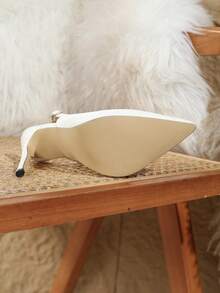 性感、时尚、优雅、百搭、轻盈日常女士尖头高跟鞋 - 白色 - 查看 8