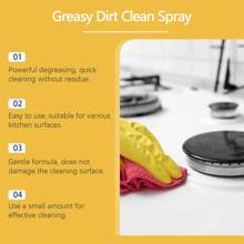 Kitchen Heavy Duty Cleaner, Antibacterial Multi-Purpose Cleaning Spray, Suitable For Kitchen, Countertops, Ovens, And Appliances