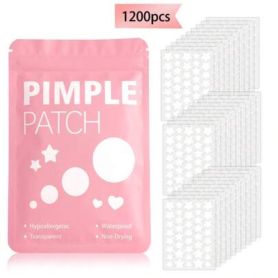 星形脸贴 - 温和不刺激，装饰性脸贴，防水透气，日常必备，方便携带，适合旅行、派对、化妆技巧，拍照道具，脸部彩绘必备，适合各种聚会和娱乐活动，成人适用