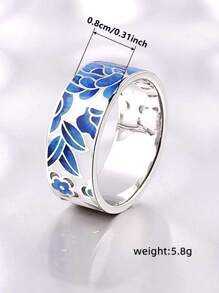 1 Stück romantischer 925er Sterlingsilber Blumenring für Frauen, Partygeschmuck, hochwertiger Schmuck