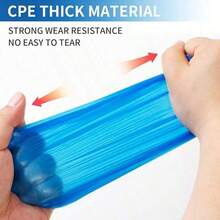 100 件 13.8*7 英寸一次性鞋套 PE 脚套膜保持地板清洁家用防水耐磨防滑鞋套整理和储存，适用于家庭、办公室、学校、鞋子和靴子配件