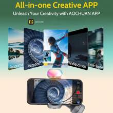 AOCHUAN Smartphone Gimbal Stabilisator, 3-Achsen Handstabilisator, eingebautes magnetisches Sieben-Farben-RGB-Fülllicht, faltbar und tragbar, KI-Gesichtsverfolgung, Objektkörperverfolgung, Fokus-/Zoomsteuerung, geeignet für Videoaufnahmen/Vlogs/Videoinhalte-Ersteller, verwendet für Konzerte, Frühlingsreisen, Fotografie, Bergsteigen, kreative Apps und Live-Übertragungen, multifunktionaler intelligenter 3-Achsen-Handy-Gimbal-Stabilisator kompatibel mit iPhone Android-Handy, stabilisierter Vlogging-Handy-Stabilisator Nan ActiveTrack