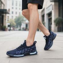 Zapatillas deportivas de hombre de textil ligero y transpirable ¡Imprescindible! 2024 nuevas zapatillas de hombre, material de punto transpirable, antiolor y ligero, suela blanda zapatillas de deporte para el ocio al aire libre, elección popular y práctica! - Negro - Ver 2