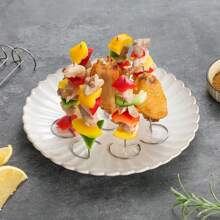 10/20 packs de brochettes pour friteuse à air, mini support à brochettes en acier inoxydable, présentoir vertical pour autocuiseur, four grille-pain, barbecue, crevettes, steak, légumes, poulet
