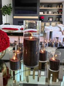 1pc One 500g Black Snow Pearl Candle, With 45-50 Wick, Black DIY Candle Sand, Pearl Sand Wax With Wick, Pearl Wax, Suitable For Filling And Making, Weddings, Parties, Halloween, Christmas, Thanksgiving - Multicolor - View 7