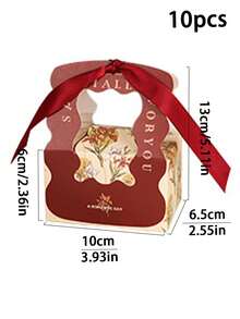 10个/20个装情人节新款INS风糖果盒，婚礼糖果袋，小众高端糖果盒，创意婚礼糖果礼盒，巧克力盒，婚礼订婚清新简约礼盒，糖果礼盒纪念品 - 彩色 - 查看 13