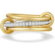 1 set de varios estilos de anillos de mujer con incrustaciones de cobre y circonita cúbica, chapados en oro, no se desvanecen, anillos apilables, mejor regalo decorativo para mujeres