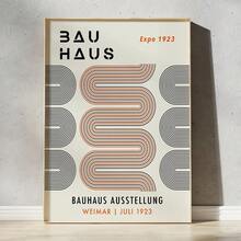 1pc /3PCSWall Arts Posters Optional Frame ModernMid Century Bauhaus Poster Geometric Wall Art Canvas Prints Living Room Bedroom Bright Colourful Artwork For Home Decor ,Wall Art With Frame