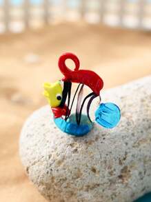 1/5/10 Piezas Colgantes de vida marina pintados a mano de cerámica esmaltada de colores aleatorios, apropiados para hacer joyas DIY para familia, pareja, amigos, como collares, aretes, llaveros, decoración de teléfonos móviles, regalos