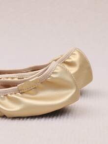 Women's Fashionable Casual Indoor Slippers, Lightweight, Barefoot Feeling, Soft And Comfortable, Versatile, Foldable, Easy Slip On, Suitable For Indoor Wear, Dancing - Gold - View 8