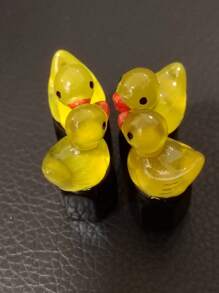 4 piezas de tapas luminosas para válvula de neumáticos con diseño de patito amarillo, adecuadas para autos, motos y bicicletas con función luminosa