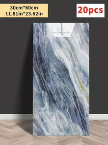 20 pezzi Adesivi per piastrelle da parete in marmo 3D, impermeabili e resistenti all'umidità, pannelli finti in alluminio-plastica autoadesivi, pannelli per pareti in marmo da incollare, carta da parati per decorazione della casa, adatti per soggiorni, cucine, soffitti, decorazione pareti del bagno