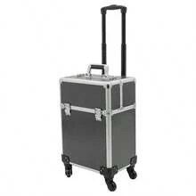 Rolling Makeup Train Case Professional Cosmetic Trolley Large Storage 4 Layers - as pic - View 5