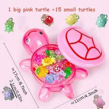 One Glowing Large Turtle + 15 Small Turtles, A Decorative Glowing Large Turtle, A Storage Box Shaped Like A Big Turtle, Detachable Turtles, Uniquely Designed Handicrafts And Party Gifts, Holiday Presents.
