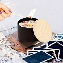 Conjunto de 48 peças para fazer velas, incluindo 6 frascos pretos de vela com tampa de madeira de 4 oz, com adesivos para pavio, 16 pavios, 20 adesivos para segurar os palitos de vela e 6 suportes de pavio para artesanato de velas DIY, artes e ofícios, ótimo para iniciantes e hobbistas, perfeito para presentes de Natal, Halloween, Páscoa, Ação de Graças e Dia dos Namorados!