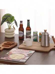 1 Pc Rosewood Cutting Board - Wooden Kitchen Tray, Stylish Long Handle, Solid Wood, For Meat, Cheese, Bread, Vegetables And Fruits - Charcuterie Board Cheese Serving Platter, Perfect For Gourmet Slicing And Display, Essential For Modern Farmhouse Kitchen. Mother's Day Gift, Wedding Kitchenware. Christmas Gift.