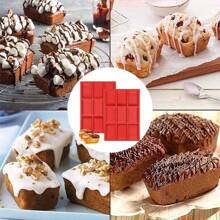 Mini Loaf Pan, 9 Cavity Silicone Bread Baking Mold, Perfect For Mini Loaf Cake And Bread, Meatloaf, And