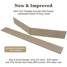 2-Pack Extra-Long Self-Adhesive Acoustic Wall Panels (94.5"X11.8") – Noise-Reducing & Stylish Wall/Ceiling Panels | Tool-Free Installation, Lightweight & Easy To Cut | Perfect For Home Theater, Studio, Living Room, Bedroom
