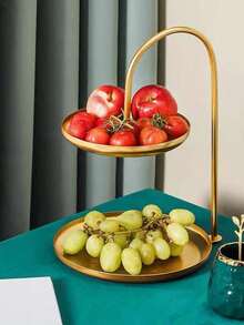 2 Tiered Serving Stand, Metal Cupcake Stand - Modern Classic Solid Color Dessert Tower For Parties, Weddings, Home Decor Sturdy Durable Wedding Buffet Server Elegant Server Design Cupcake Display Stand Gold Cake Stand Dessert Stands For Tea Party Wedding Buffet Server - 彩色 - 查看 3