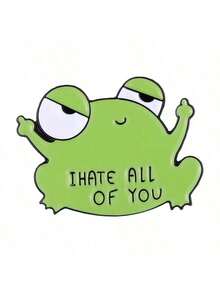 1pc Minimalist Frog Initial Brooch, Multifunctional And Practical