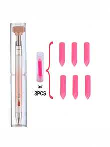 1 套豪华钻石画笔套装，含自粘珠和合成宝石挑选工具，适用于美甲，钻石画配件带可填充蜡