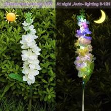 1/2 peças Lâmpada Solar de Jacinto Outdoor, Lamp para Jardim, Gramado, Corredor, Villa, Paisagem, Atmosfera da Equipe, Lâmpada de Flores, Iluminação Externa, para Jardim, Quarto, Festa, Sala de Estar, Acessórios, Quarto, Camping, Casa, Cortinas, Casamento, Parede, Varanda, Cama, Cerca do Jardim, Decoração Fofa de Casa