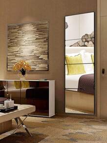 4pcs/8pcs 3D Mirror Tile Wall Sticker, Shatter-Resistant Acrylic Full Body Mirror Tiles, 30cm, Self-Adhesive, Flexible Plastic Mirror, Full Mirror Tiles, DIY Wall Decor, Suitable For Door, Bedroom, Home Gym, Bathroom, Dining Room, Home