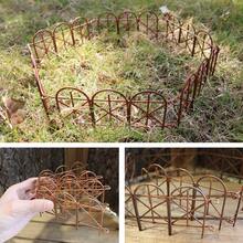 乡村复古微型仙女花园配件金属铁生锈鸟舍鸟笼喂食器浴室园艺工具椅子长凳秋千滑梯邮箱鸟笼手推车栅栏凉亭拱门风车烧烤架灯喷壶镐自行车 - 彩色 - 查看 25