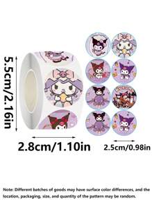 Sanrio 500Pcs/Set Hello Kittys Decorative Stickers Cartoon Kuromi DIY Decals Decorative Seal Stickers Labels Encouragement Stickers Gifts(Some Parts May Be Random)