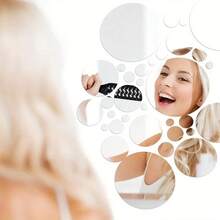 30/60pcs Round Wall Mirrors, 3D Mirror Wall Stickers Decor, Waterproof & Corrosion Resistant Removable, Artistic Round Decor, Self-Adhesive DIY Combination Wallpaper, Suitable For Home Bathroom/Living Room/Kitchen/Bedroom/Office/TV Background Wall, 3 5.5 8 15 Cm - Multicolor - View 11