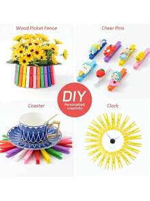 50 pezzi di mollette di legno colorate, graffette per appendere foto, mollette graziose per note, mollette da bucato, clip per raccoglitori, mollette di legno per foto, adatte per arti e mestieri, decorazioni fai-da-te multifunzionali