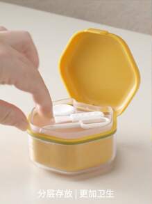 Tooth Socket Storage Box, Holder, Denture Box, Invisible Tooth Socket Cleaning Box, Portable Sealed Soaking Tooth Cleaning Box