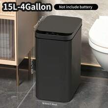 12L Automatic Touchless Bathroom Trash Can With Sensor And Lid, Waterproof Slim Electric Garbage Bin, Small Smart Ultra-Thin Plastic Waste Bin For Kitchen, Bathroom, Office, Camper, Bedroom, Living Room - Multicolor - View 16