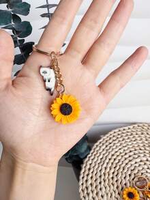 1pc Cute And Funny Butterfly Sunflower Keychain, Suitable For Hanging On Your Bag, An Inspiring Gift. Car Accessories Bag Charm School Goth Y2k - Sunflower Butterfly Earrings - View 18