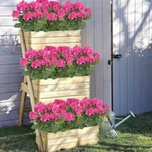 1/2/4 peças Flores Artificiais de Gerânio para Decoração de Verão ao Ar Livre, Flores de Gerânio Falsas Resistentes UV Flores de Seda Falsas para Jardineiras Domésticas, Mesas, Pátios, Varandas, Interiores, Decoração de Casamento