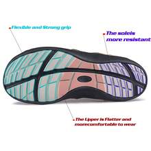 Sandalias de senderismo GRITION para mujer con puntera cerrada, impermeables, ligeras, ajustables, transpirables para playa, verano, aventura, cómodas para deportes al aire libre - Beis - Ver 5