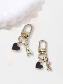 Personalized Heart Pendant With Initials, Keychain Accessories | Custom Bag Pendants | Gift Mobile Phone Accessories, Simple Design, Suitable For Women's Wallets And Mobile Phone Accessories, Gifts For Friends, Family, Girlfriends, Outdoor Accessories, Party Accessories, Gifts, Souvenirs, Car Pendants, Gifts For Women Girls